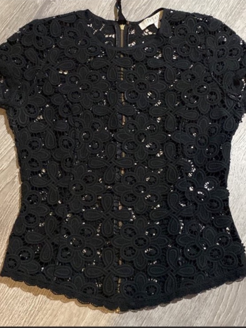 Exclusive for Intermix Black Lace Top - Picture 3 of 16
